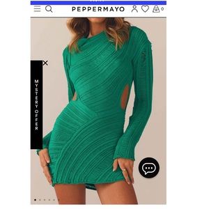 Angels wing mini dress peppermayo 
- gorgeous knit green cut out dress